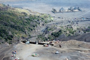 Looking down from Mt Bromo