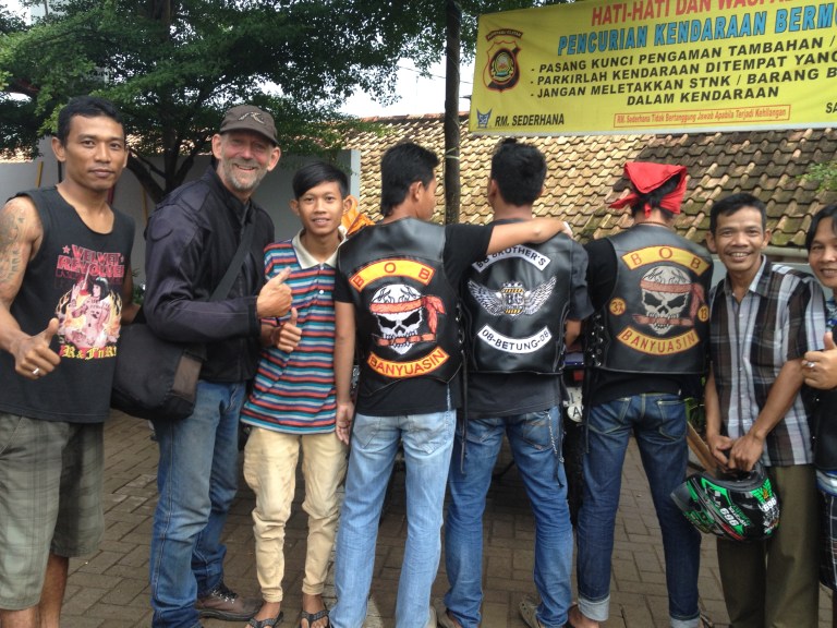 Biker communities proudly associate themselves with their home area and bike brand.